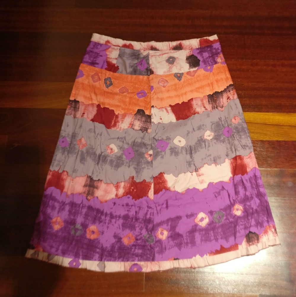 Colorful abstract print skirt